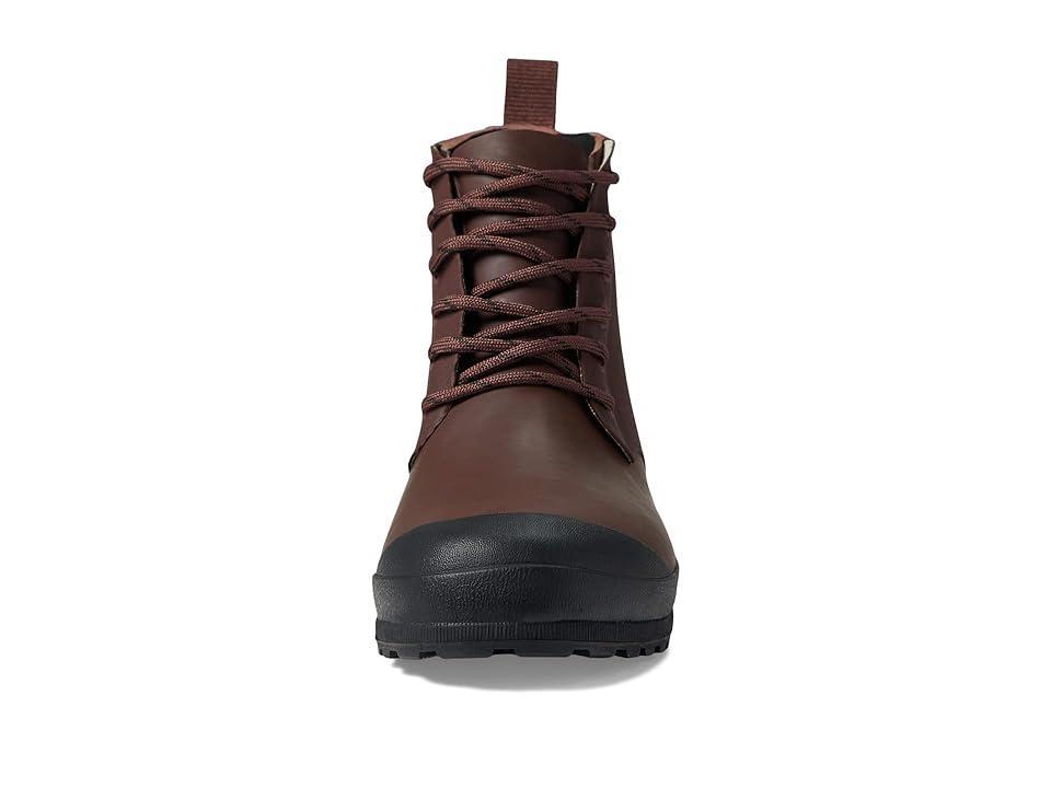 Madewell The Lace-Up Lugsole Rain Boot (Dark Cabernet) Women's Shoes Product Image