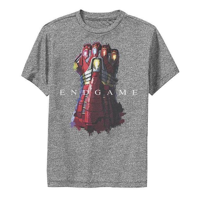 Boys 8-20 Marvel Avengers: Endgame Iron Man Gauntlet Performance Graphic Tee, Boys Grey Heather Product Image