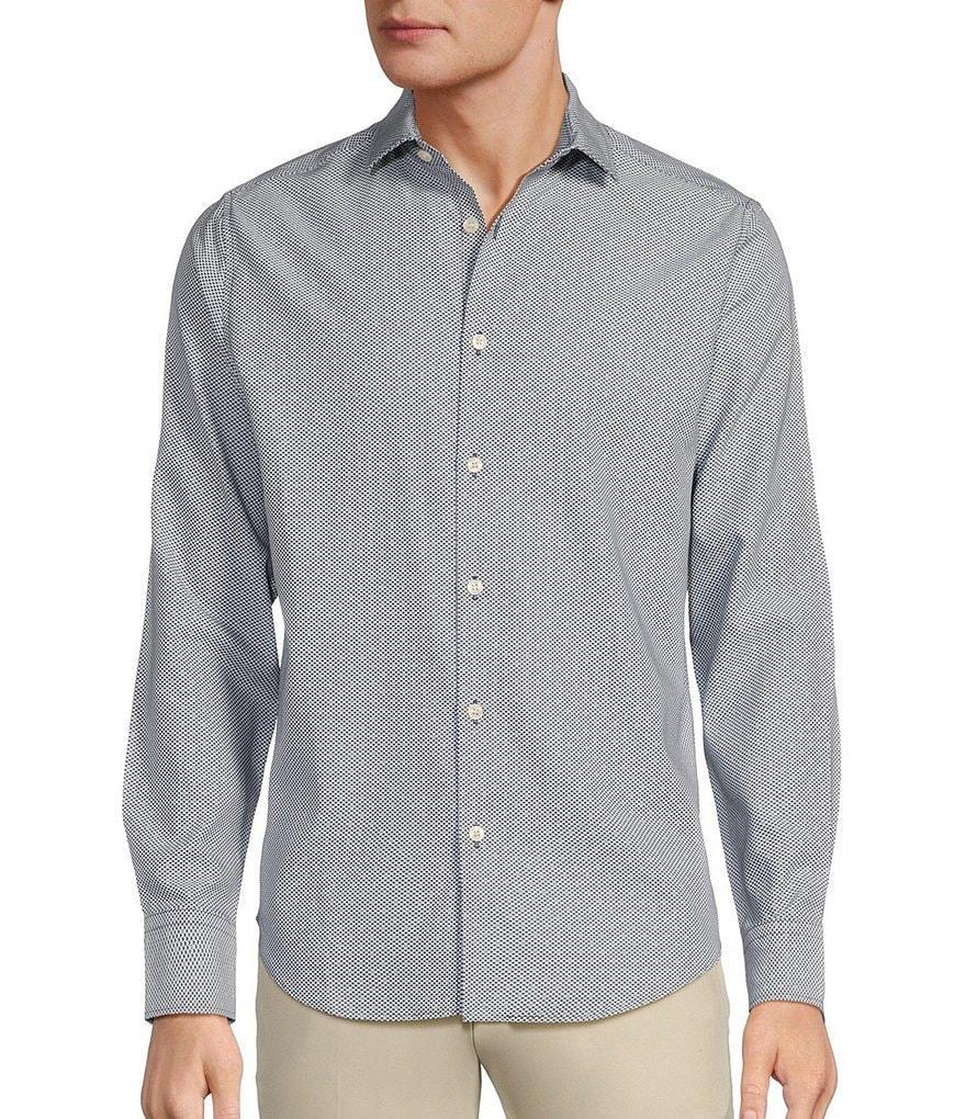 Murano Slim Fit Heart Dobby Long Sleeve Woven Shirt Product Image