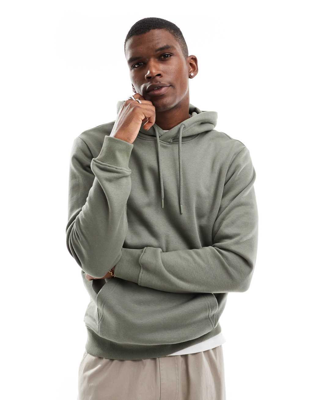 ONLY & SONS hoodie in dark sage Product Image