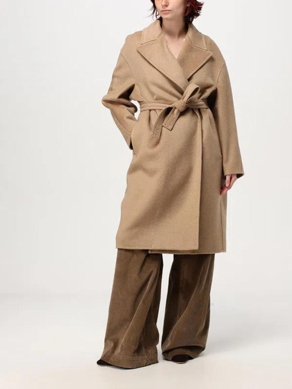 MAX MARA Coat Woman Camel Women In Brown Product Image