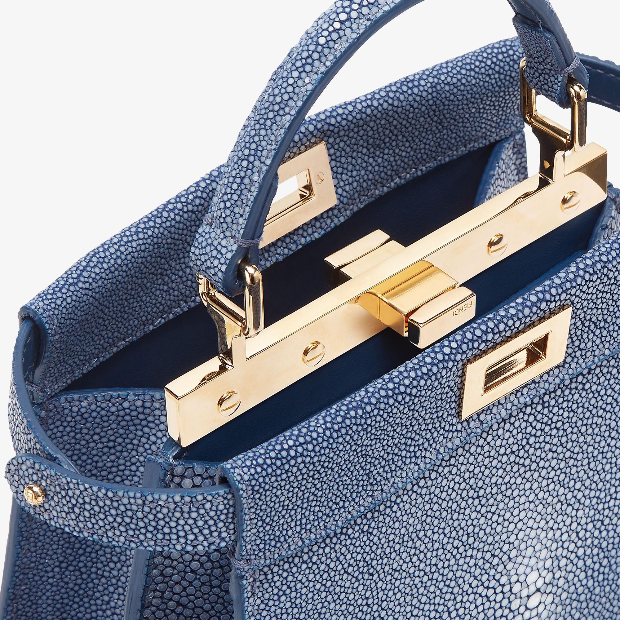 Peekaboo ISeeU PetiteBlue stingray leather bag Product Image