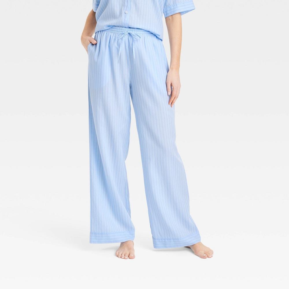 Women's Striped Cotton Blend Pajama Pants - Stars Above™ Blue XS Product Image