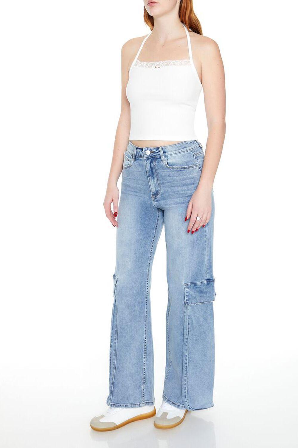 High-Rise Cargo Jeans | Forever 21 Product Image