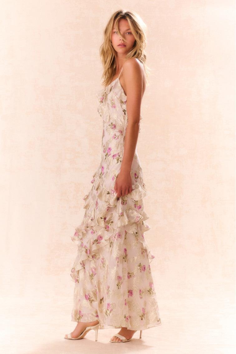 Rialto Floral Silk Maxi Dress Product Image