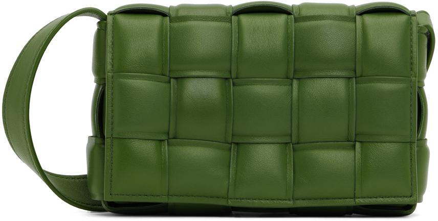 BOTTEGA VENETA Green Small Padded Cassette Bag In 3141 Avocado Gold Product Image