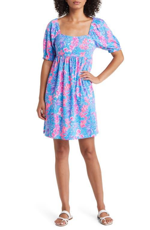 Lilly Pulitzer Delaney Puff Sleeve Cotton Babydoll Dress Product Image