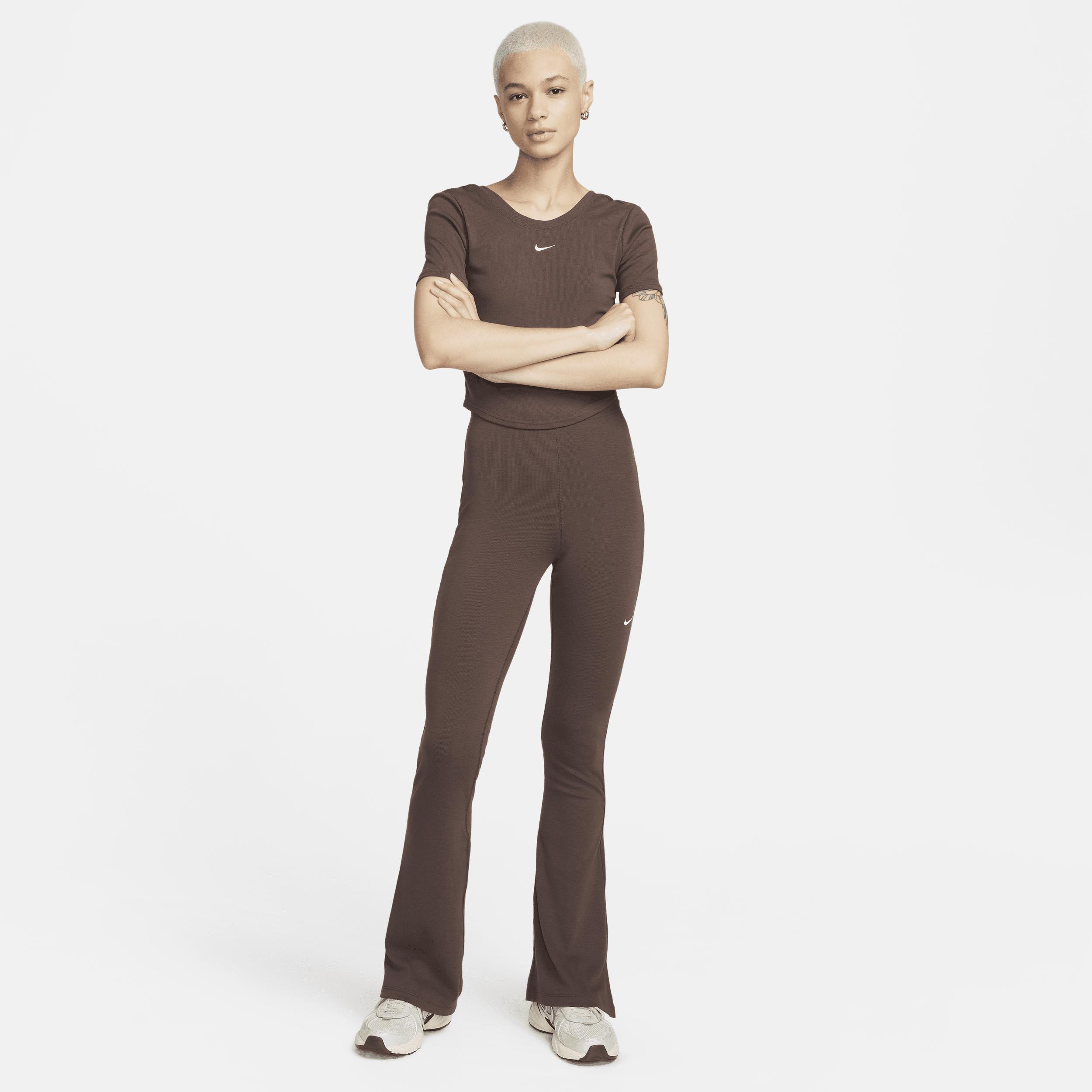 Women's Nike Sportswear Chill Knit Tight Mini-Rib Flared Leggings Product Image