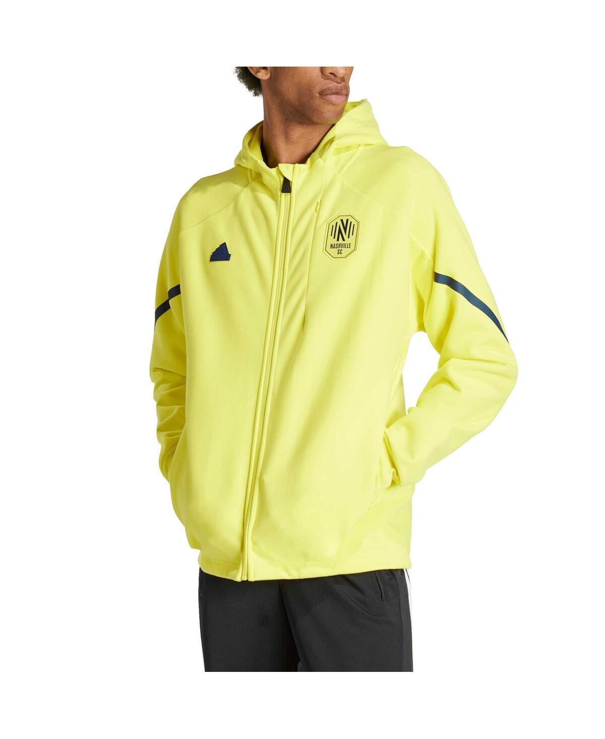 Mens adidas Yellow Nashville Sc 2024 Anthem Travel Full-Zip Jacket Product Image