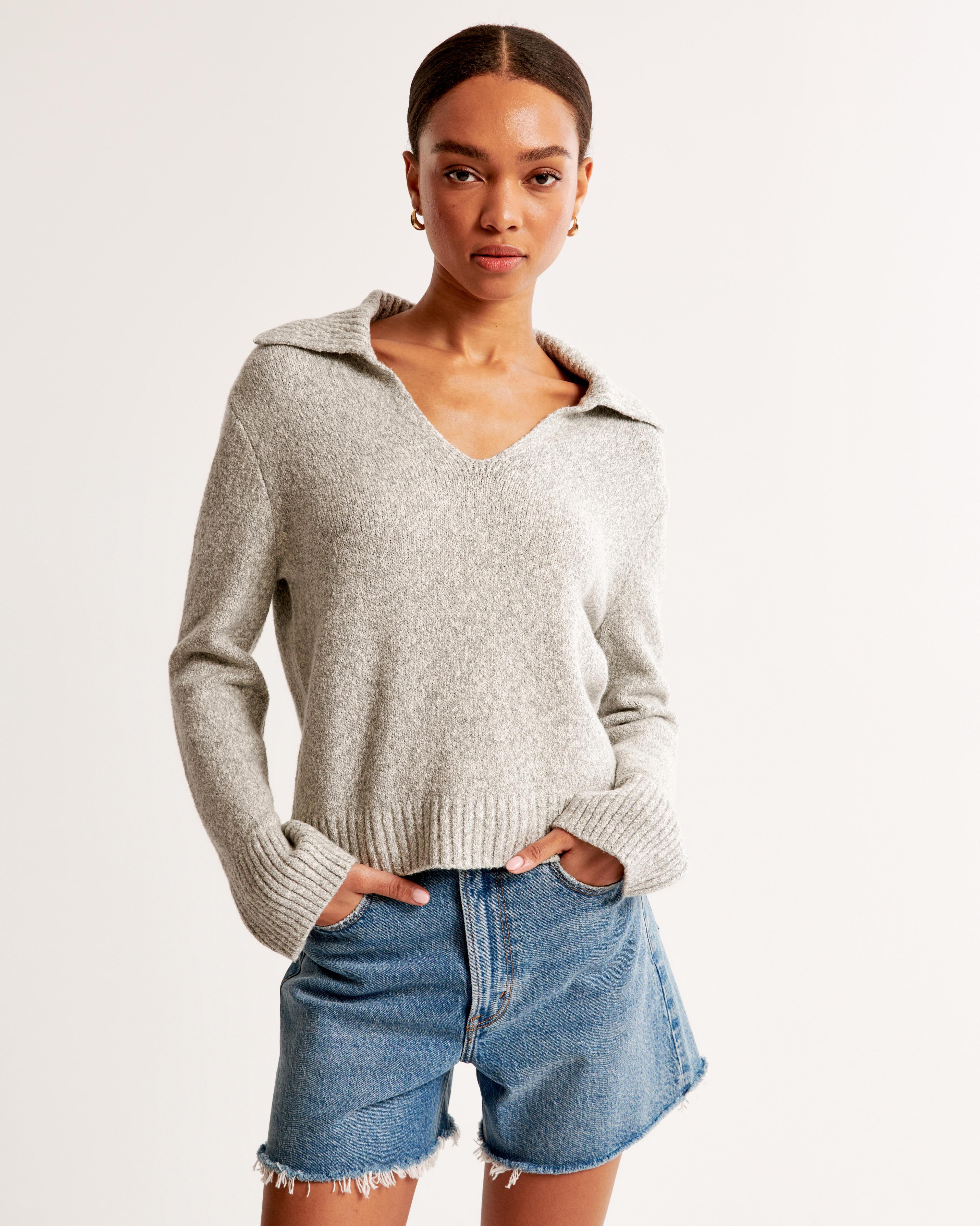 Textural Notch-Neck Sweater Product Image