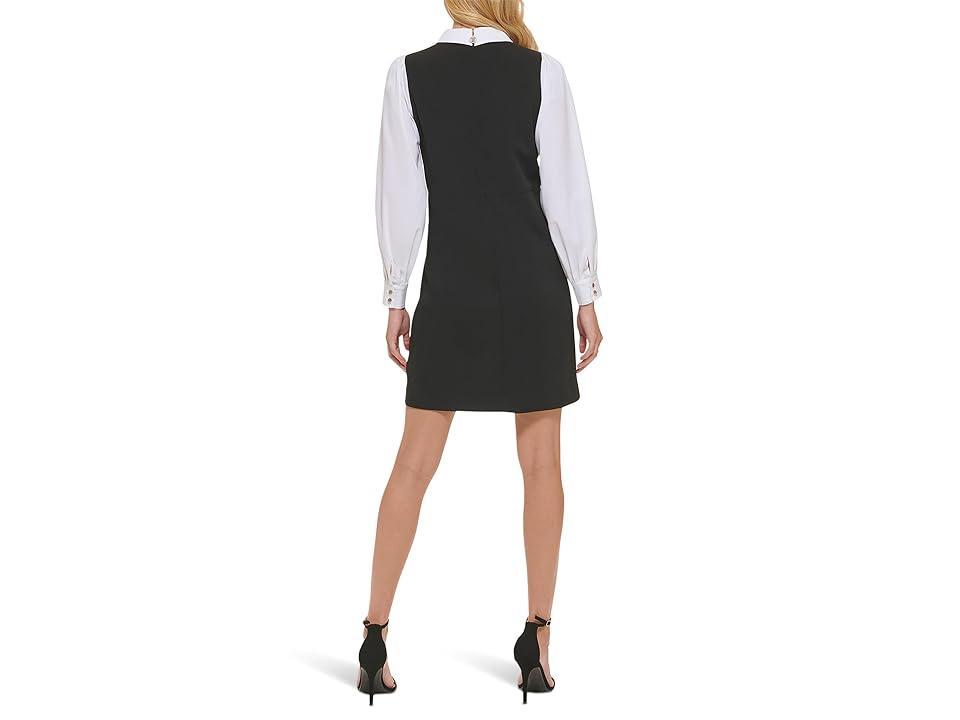 Tommy Hilfiger Long Sleeve Scuba Crepe Twofer Women's Dress Product Image