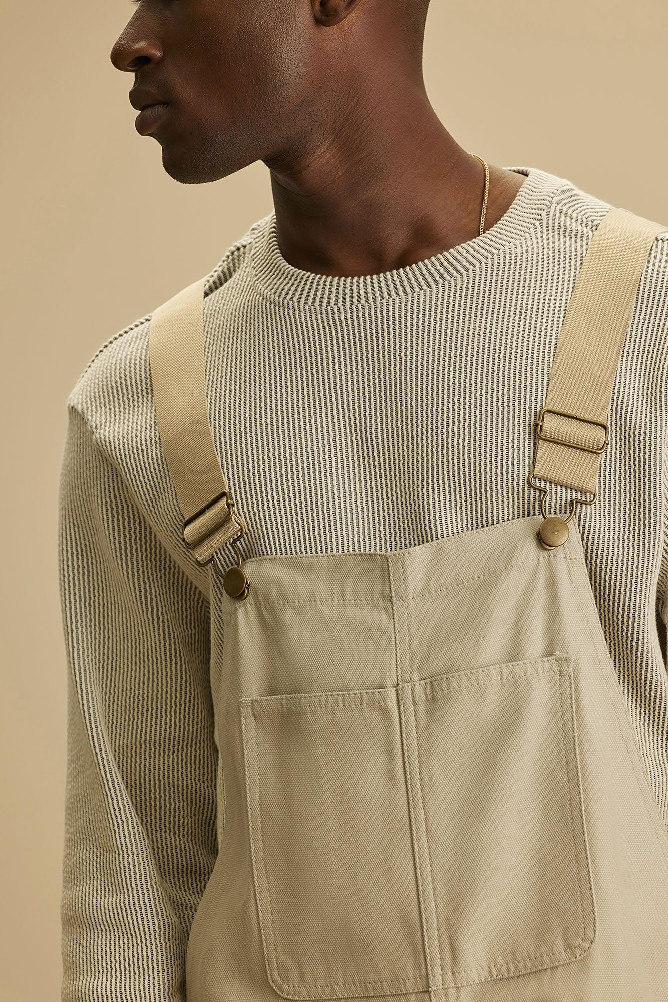 Alexander Utility Canvas Overalls - Off White Product Image