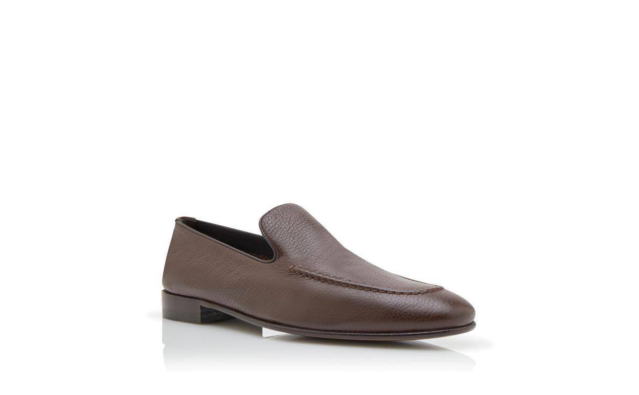 TRURO Brown Calf Leather Loafers  Product Image