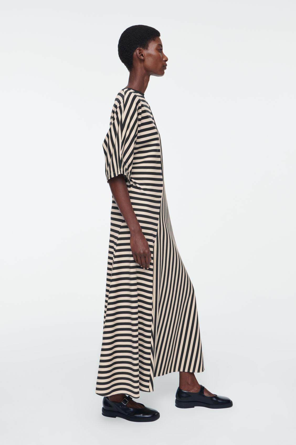 STRIPED JERSEY MIDI DRESS Product Image