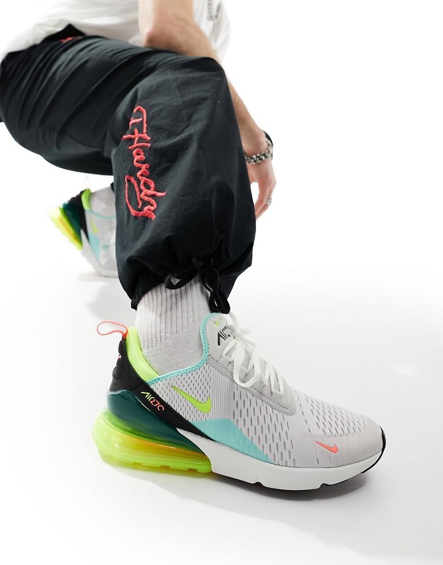 Air Max 270 Sneaker In Vast Grey/volt/hot Lava Product Image