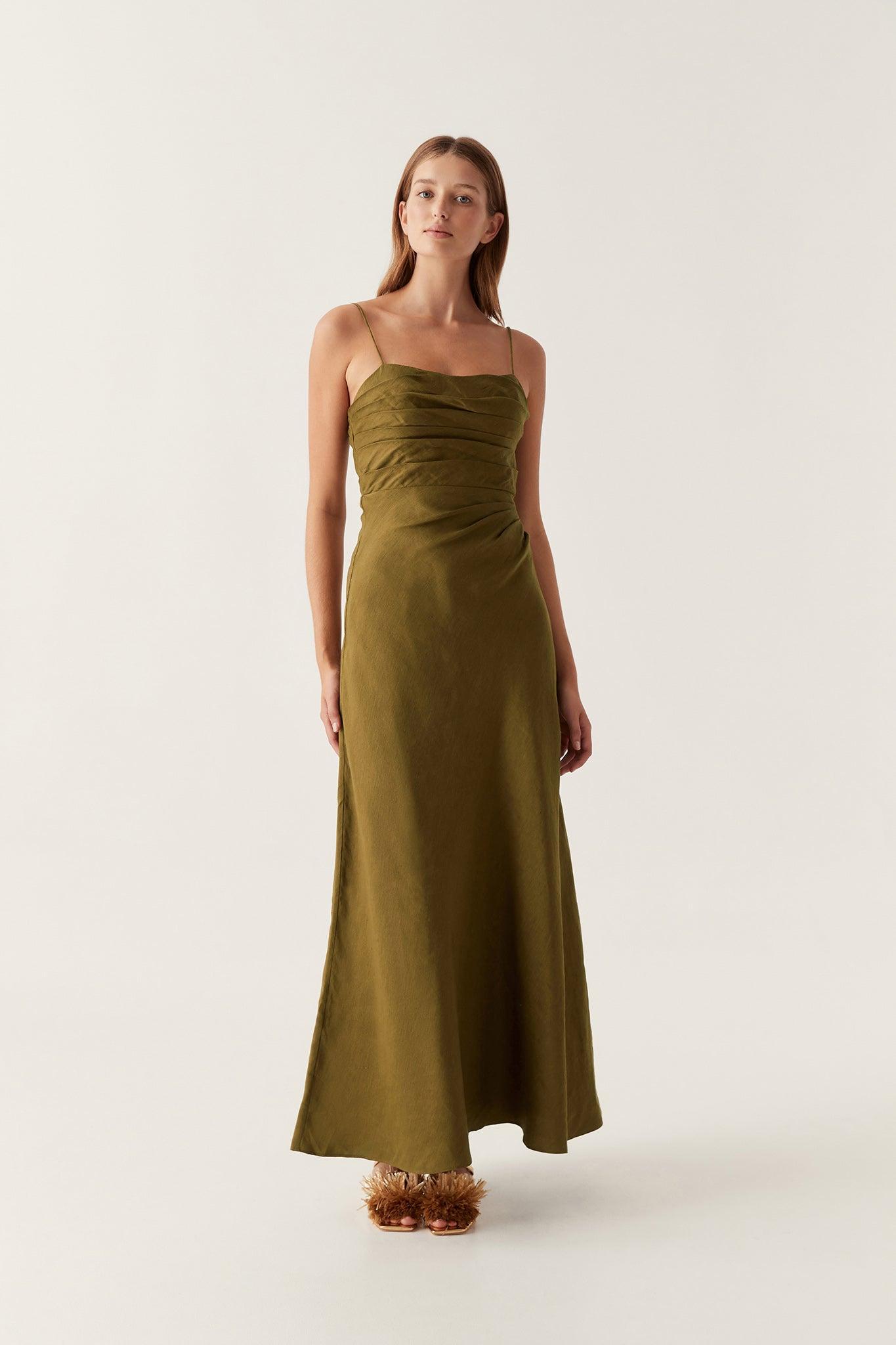 Clarice Draped Maxi Dress Product Image