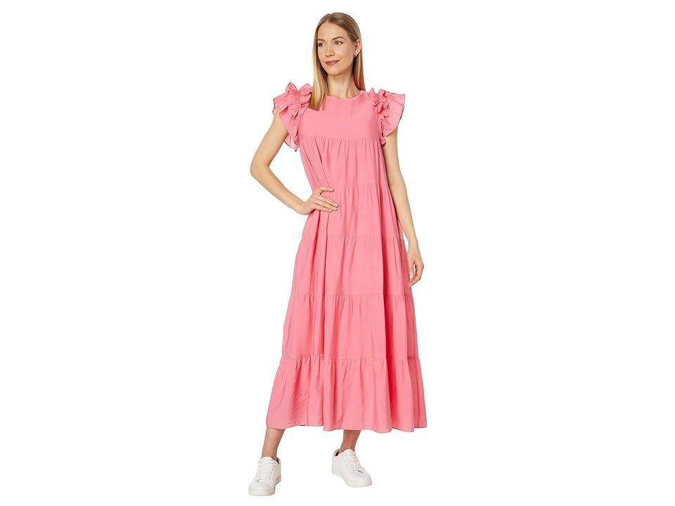 English Factory Tiered Ruffle Maxi Dress (Roses) Women's Dress Product Image