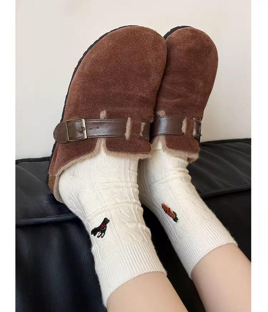 Embroidered Animal Crew Socks Set Product Image