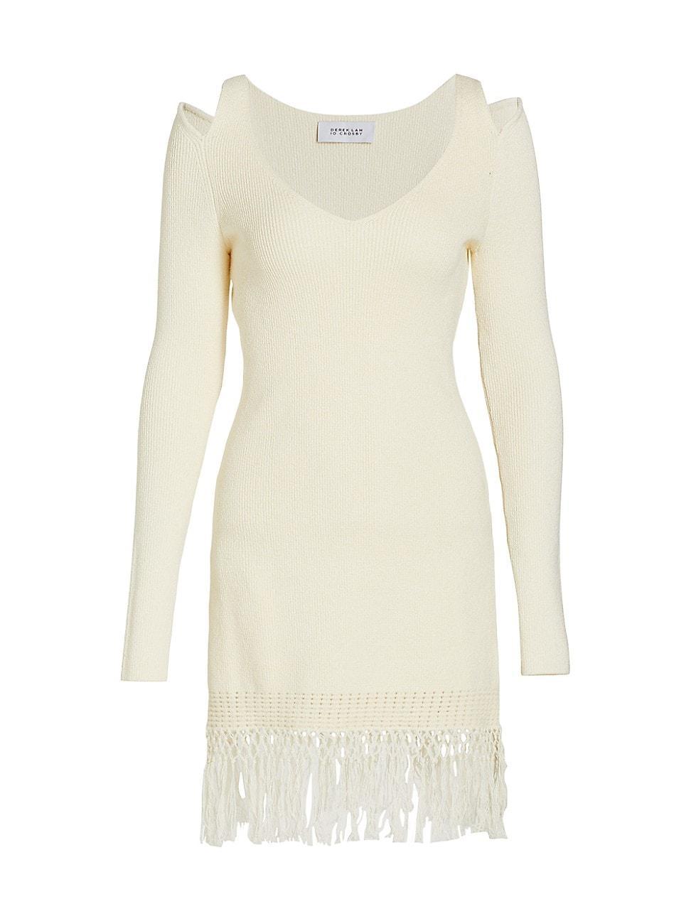 Derek Lam 10 Crosby Womens Atlantis Tassel Mini Bodycon Dress - A Glow Product Image