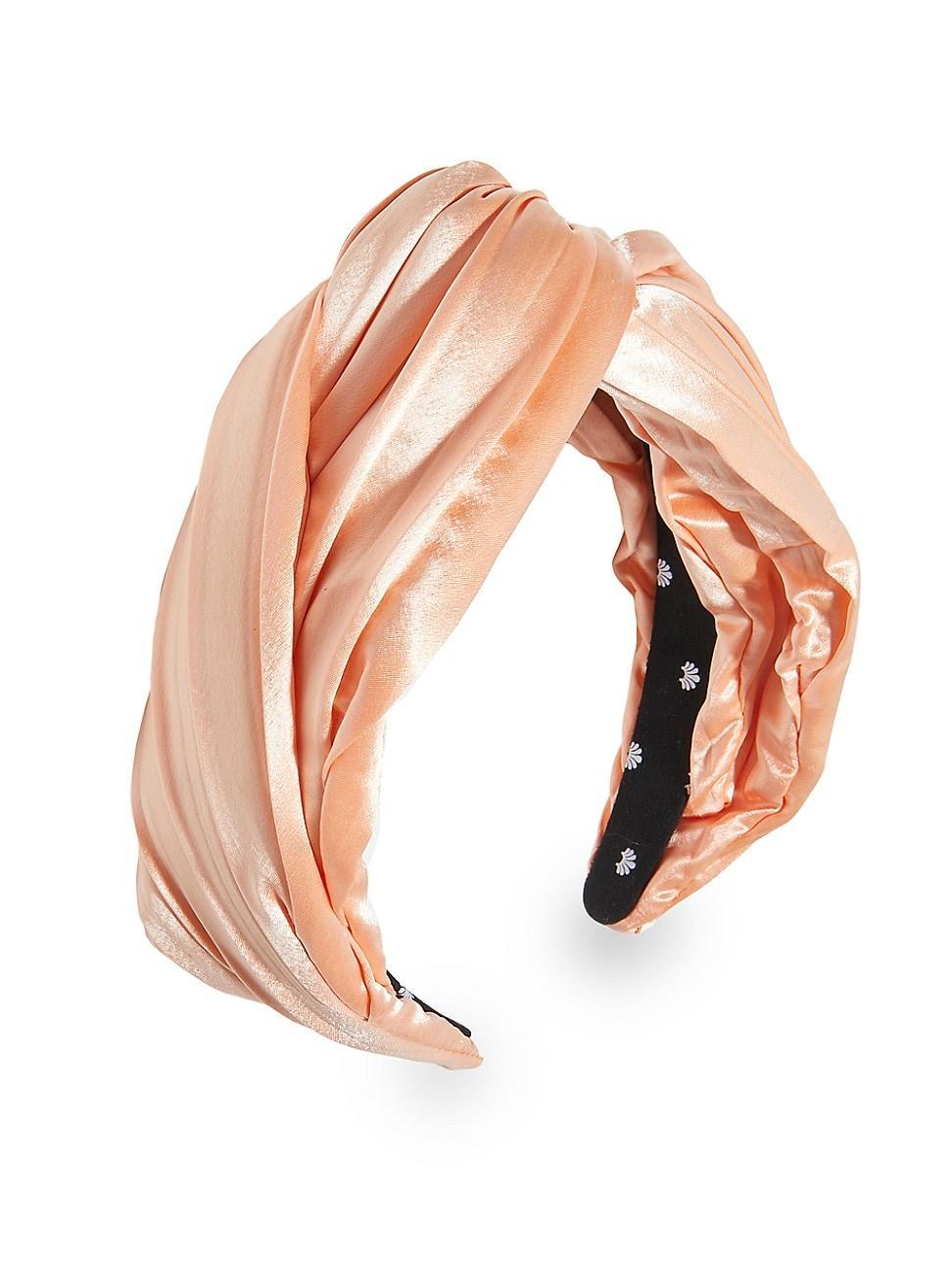 Womens Greta Pleated Satin Twist Headband Product Image