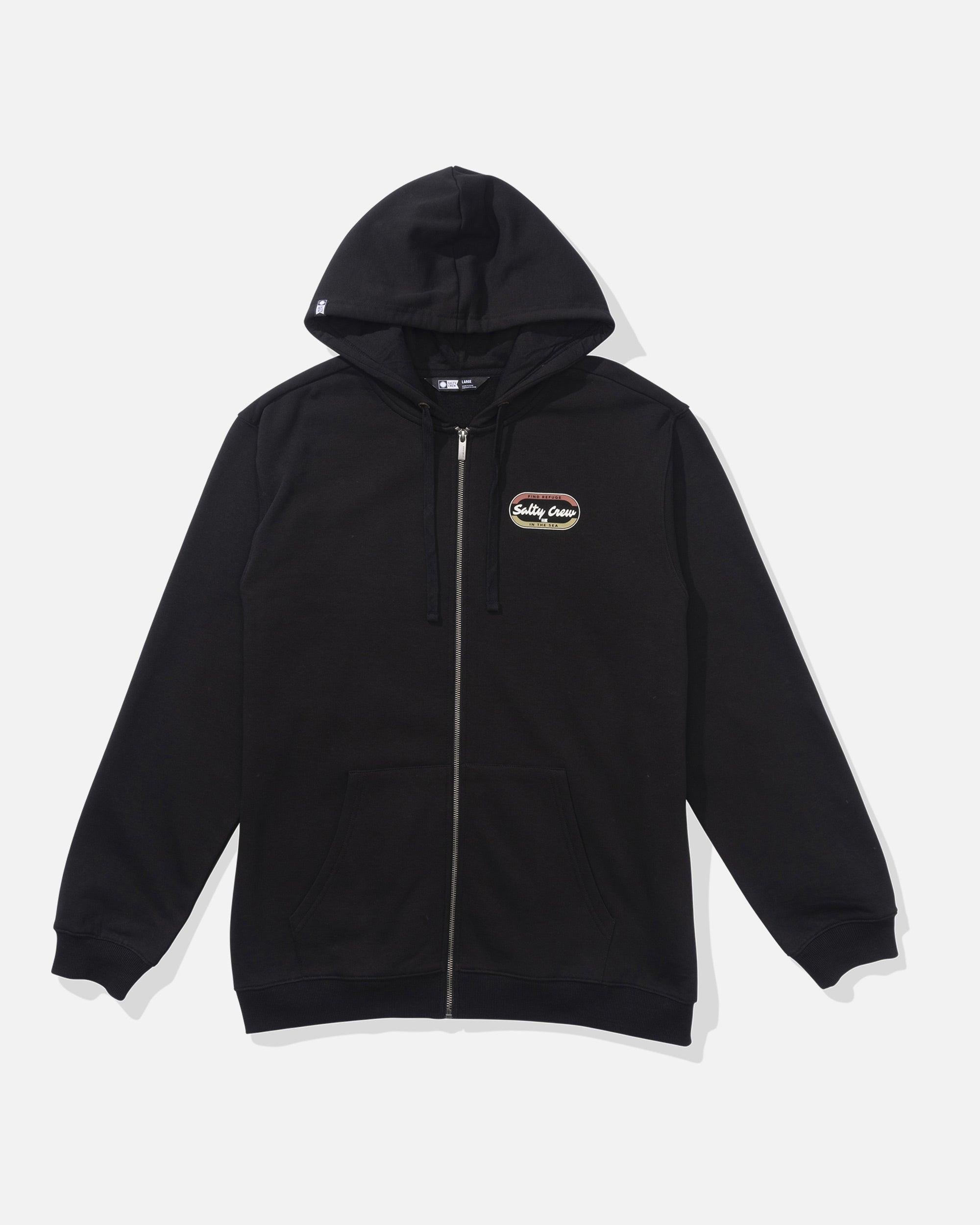 Capsule Zip Fleece Hoodie - Black Male Product Image