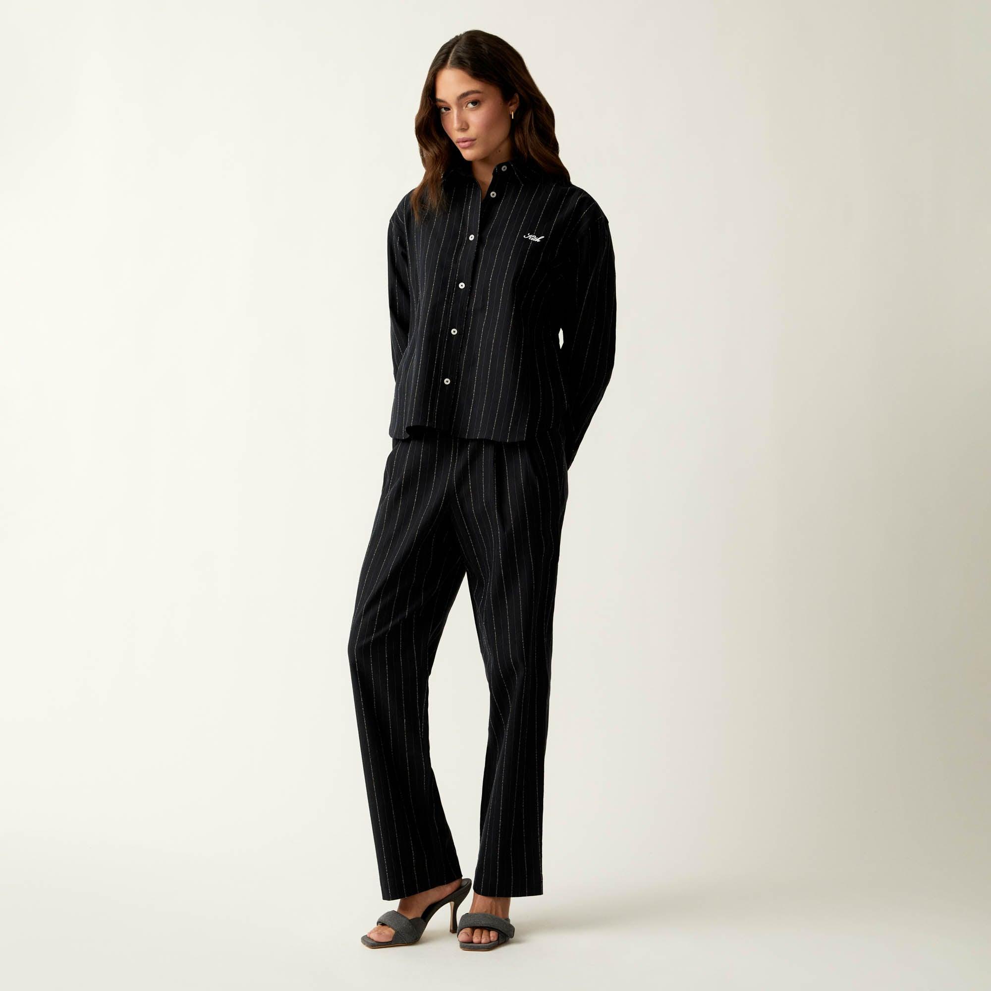 Kith Women Roanne Oversized Pinstripe Shirt - Ink Female Product Image