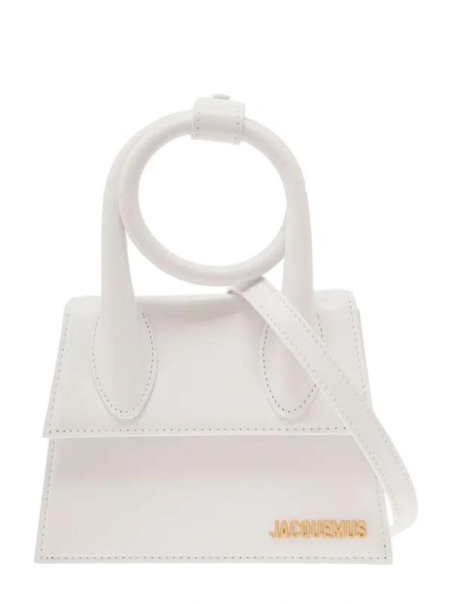 JACQUEMUS Le Chiquito Noeud Bag In White Product Image