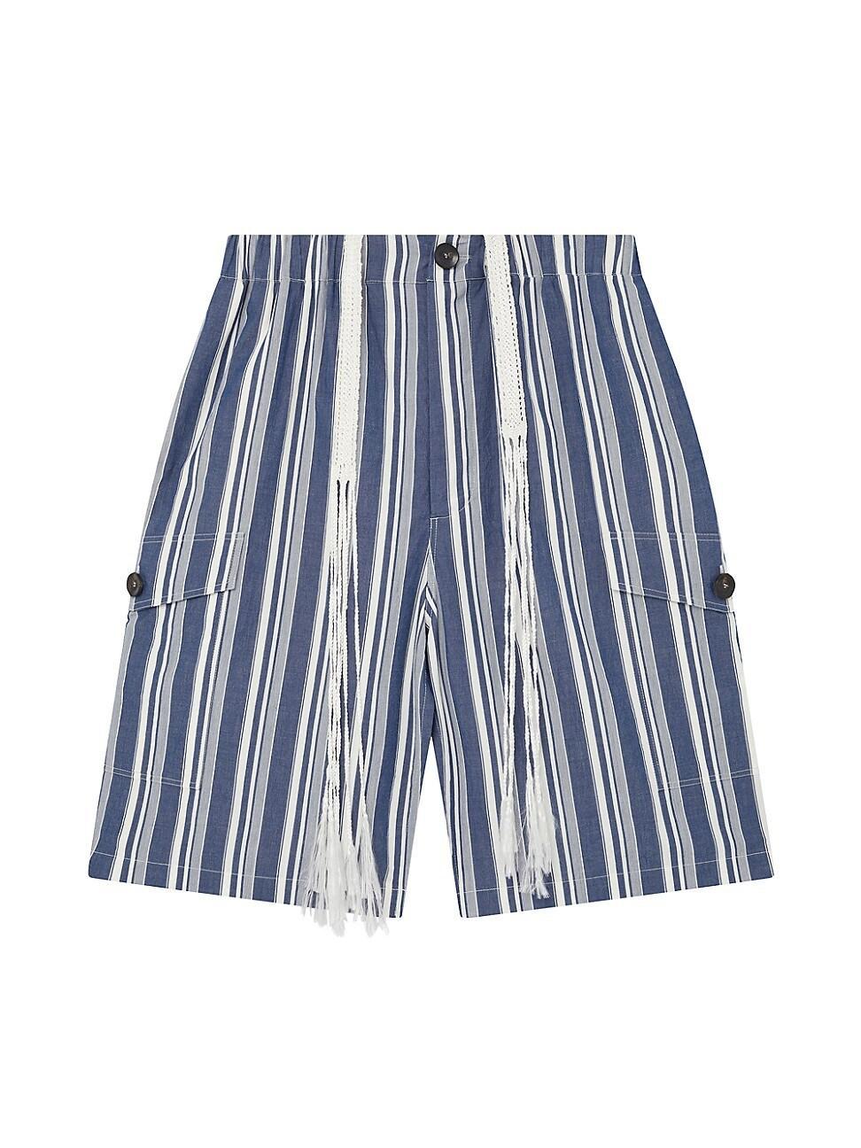 Mens Xalam Striped Cotton Shorts Product Image