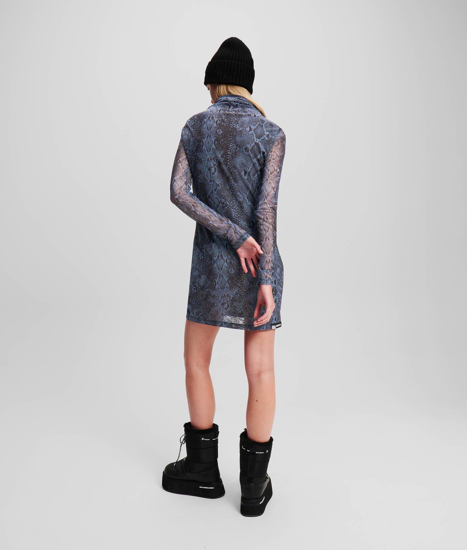 KLJ SNAKE-PRINT MESH DRESS Product Image