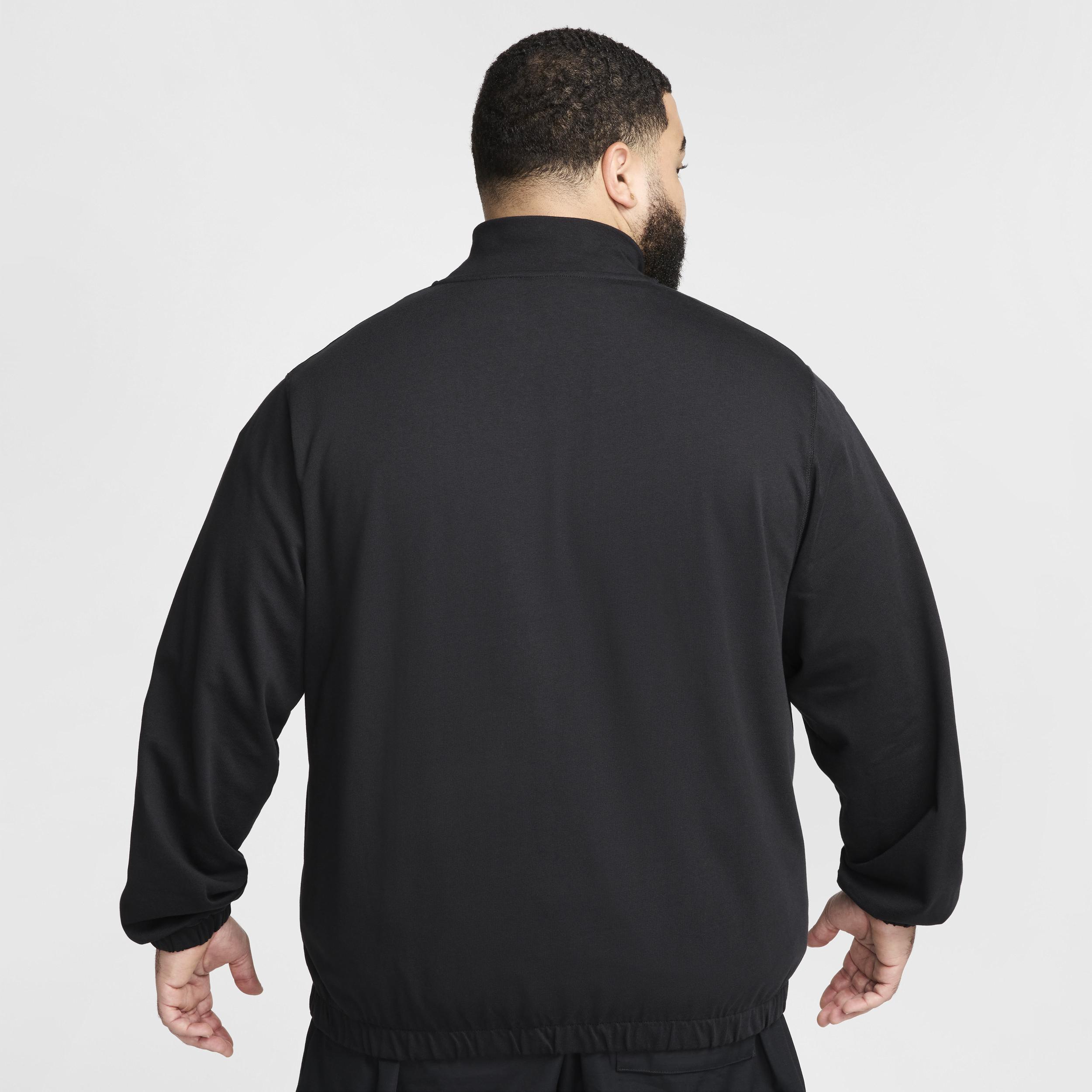 Nike Mens Club Knit Jacket - Black/Black/White Product Image