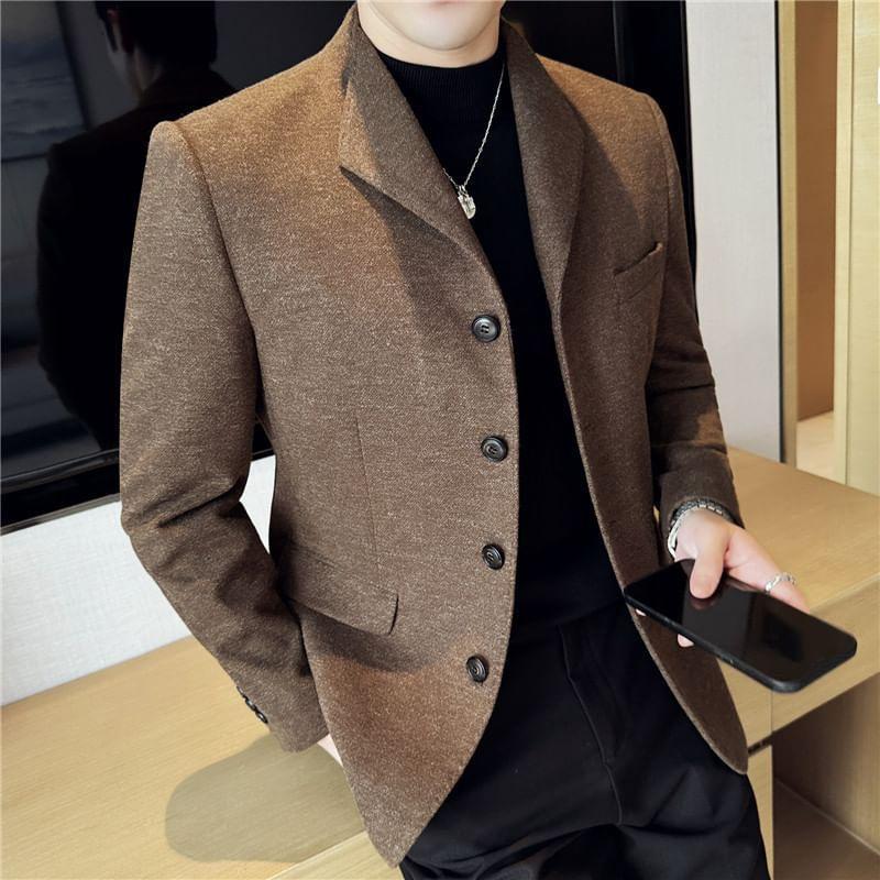 Plain Single-Breasted Jacket Product Image