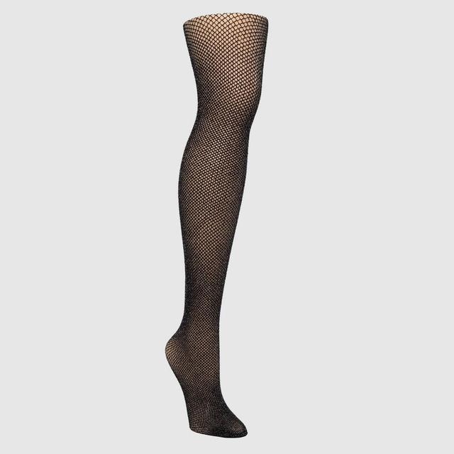 Womens Classic Fishnet Halloween Tights with Lurex - Hyde & EEK! Boutique Black Product Image