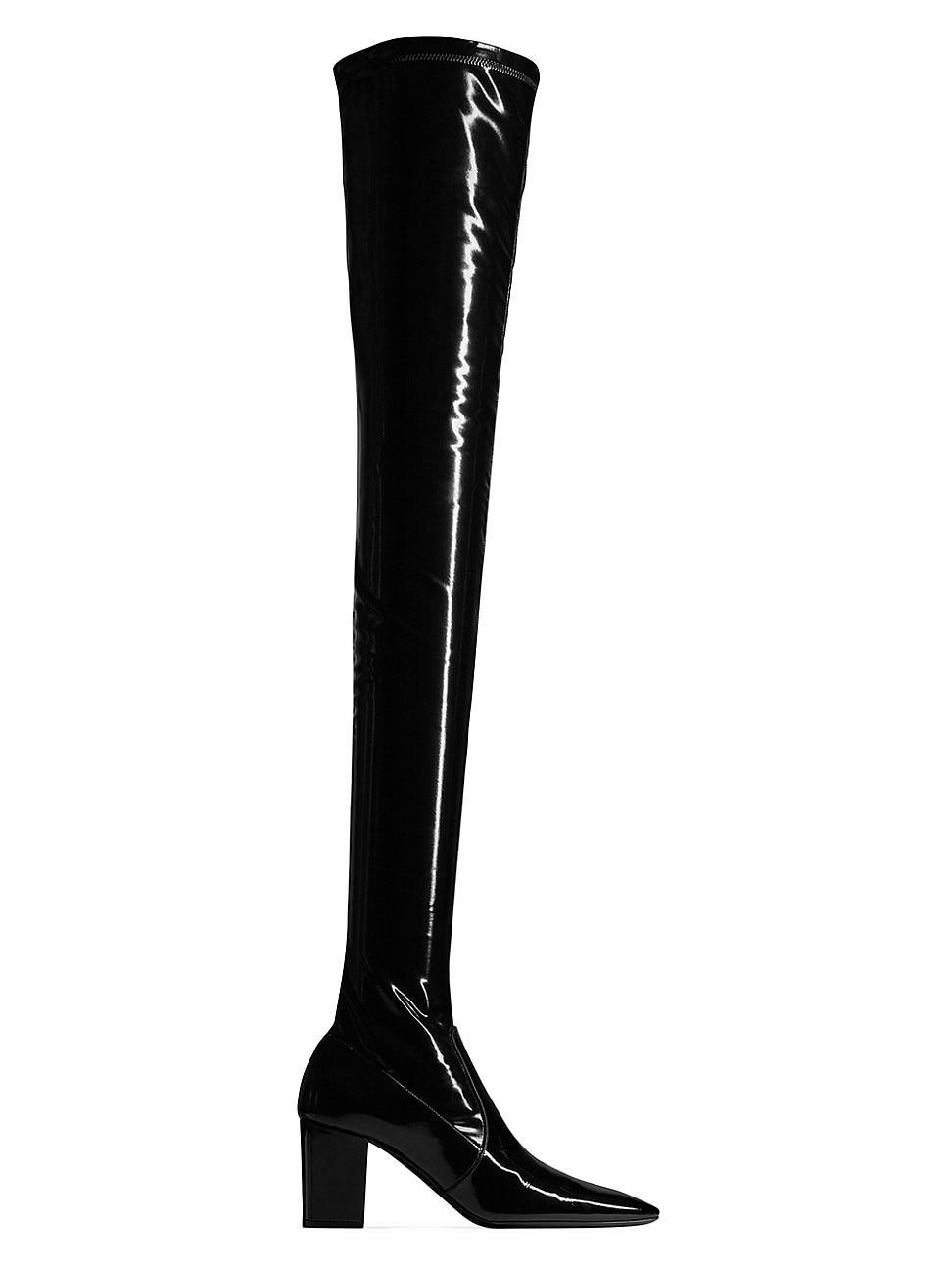 Womens Betty Over-The-Knee Boots In Stretch Vinyl Product Image