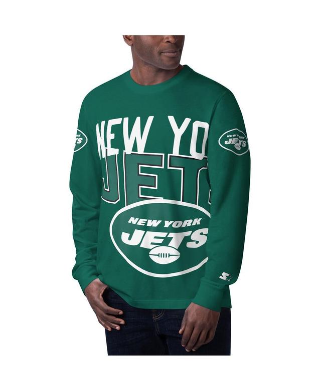 Mens Starter Green New York Jets Clutch Hit Long Sleeve T-shirt Product Image