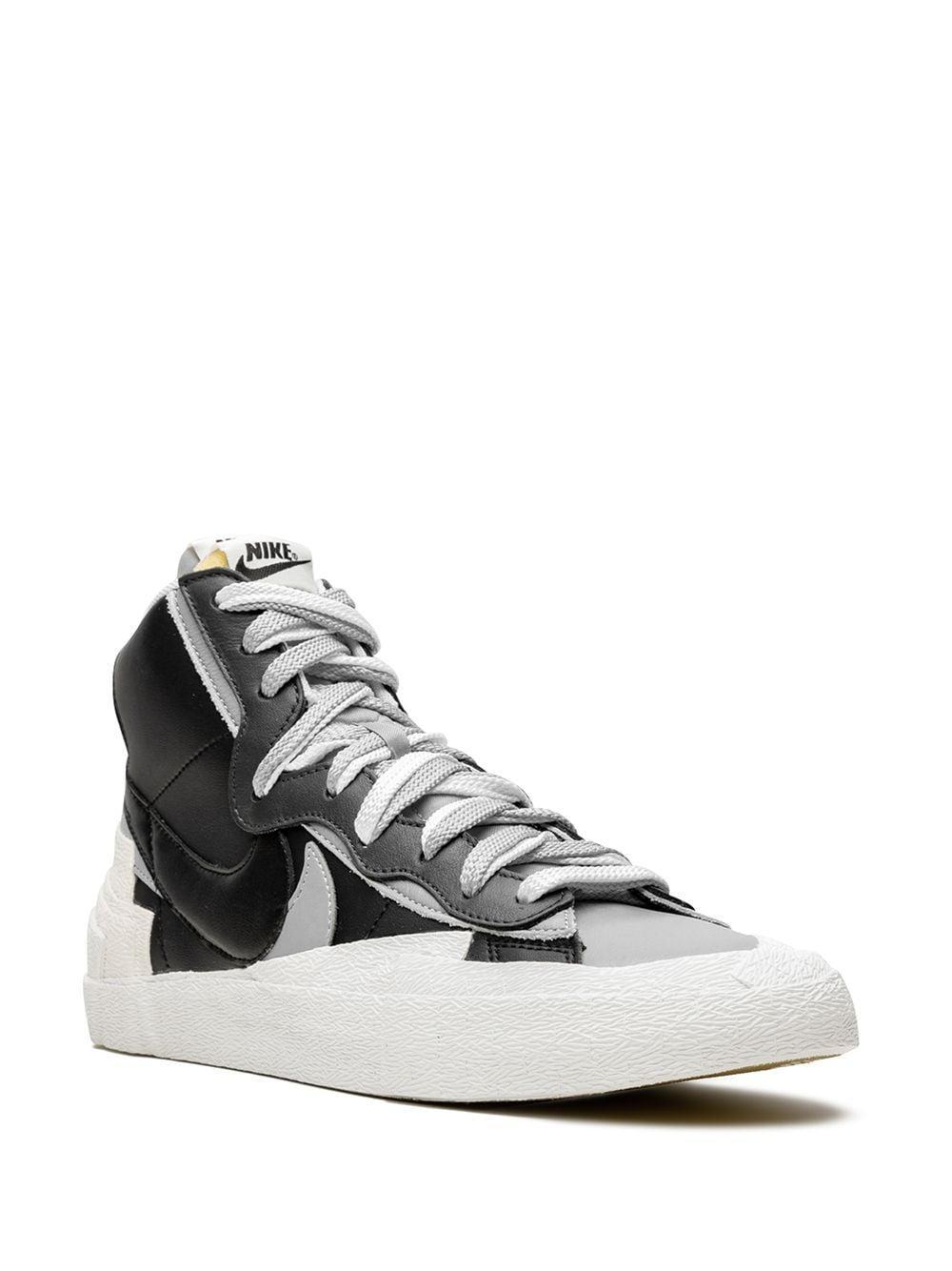 Sacai X  Blazer Mid High-top Sneakers In Black Product Image