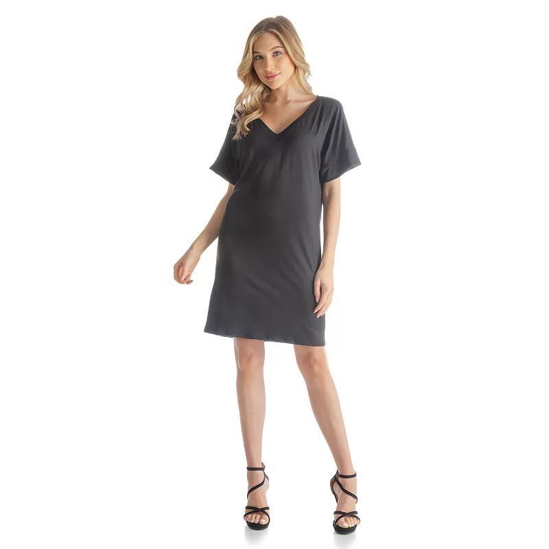 Womens 24Seven Comfort Apparel Loose Fit Tee Style Dress Product Image