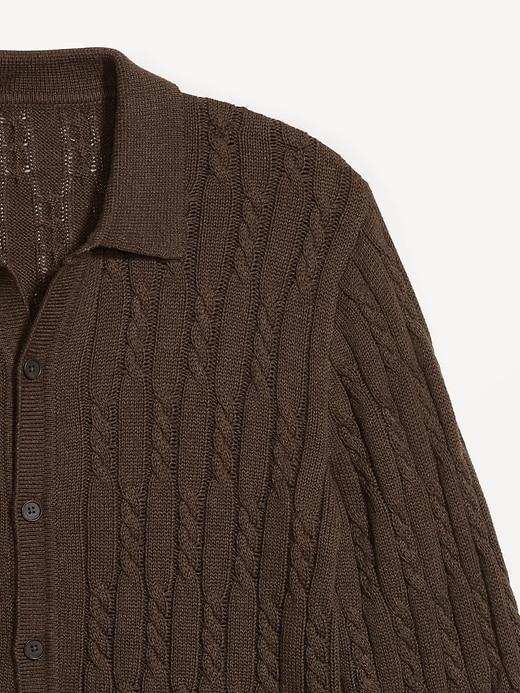 Textured Button-Down Sweater Product Image