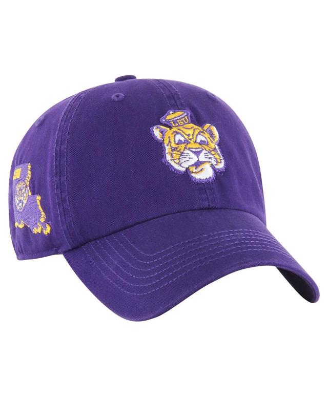 47 Brand Mens Purple Lsu Tigers Vintage Sure Shot Franchise Fitted Hat Product Image