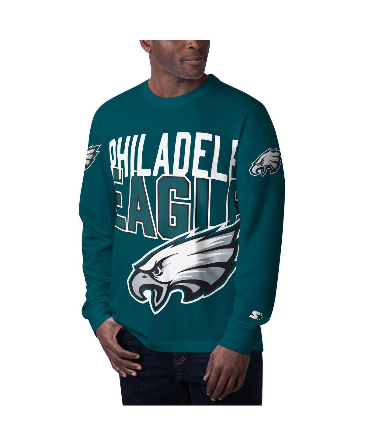 Mens Starter Midnight Green Philadelphia Eagles Clutch Hit Long Sleeve T-shirt Product Image