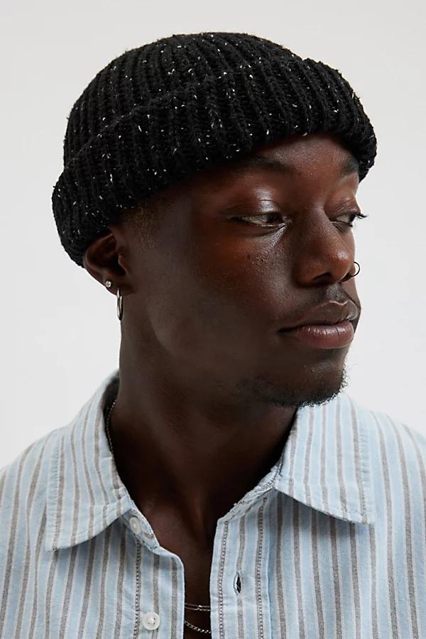 Marled Wool Short Roll Ribbed Knit Beanie Mens at Urban Outfitters Product Image