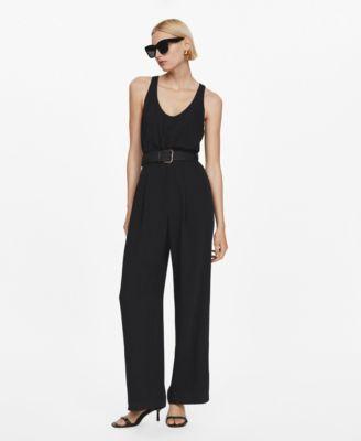 Women's Belt Long Jumpsuit Product Image