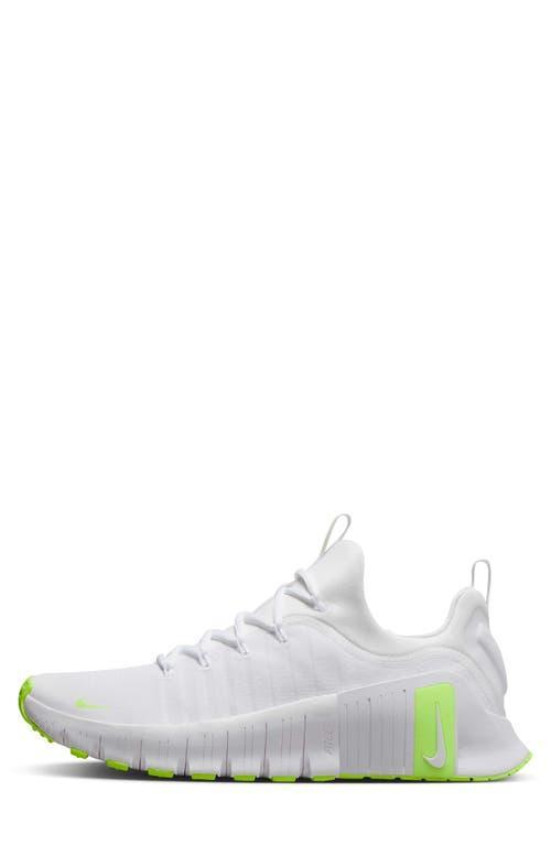 NIKE Men's Free Metcon 6 Workout Shoes In White Product Image