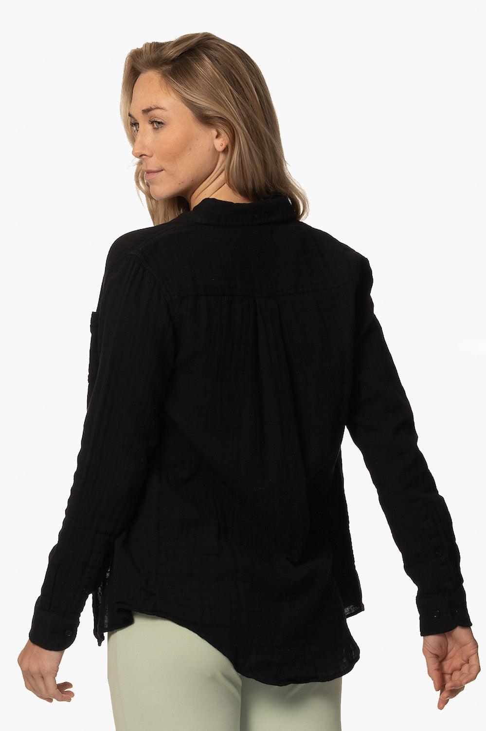 Timeless Button Down - Black Female Product Image