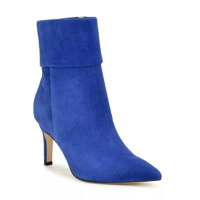 Nine West Gemms Womens Stiletto Ankle Boots Deep Blue Suede Product Image