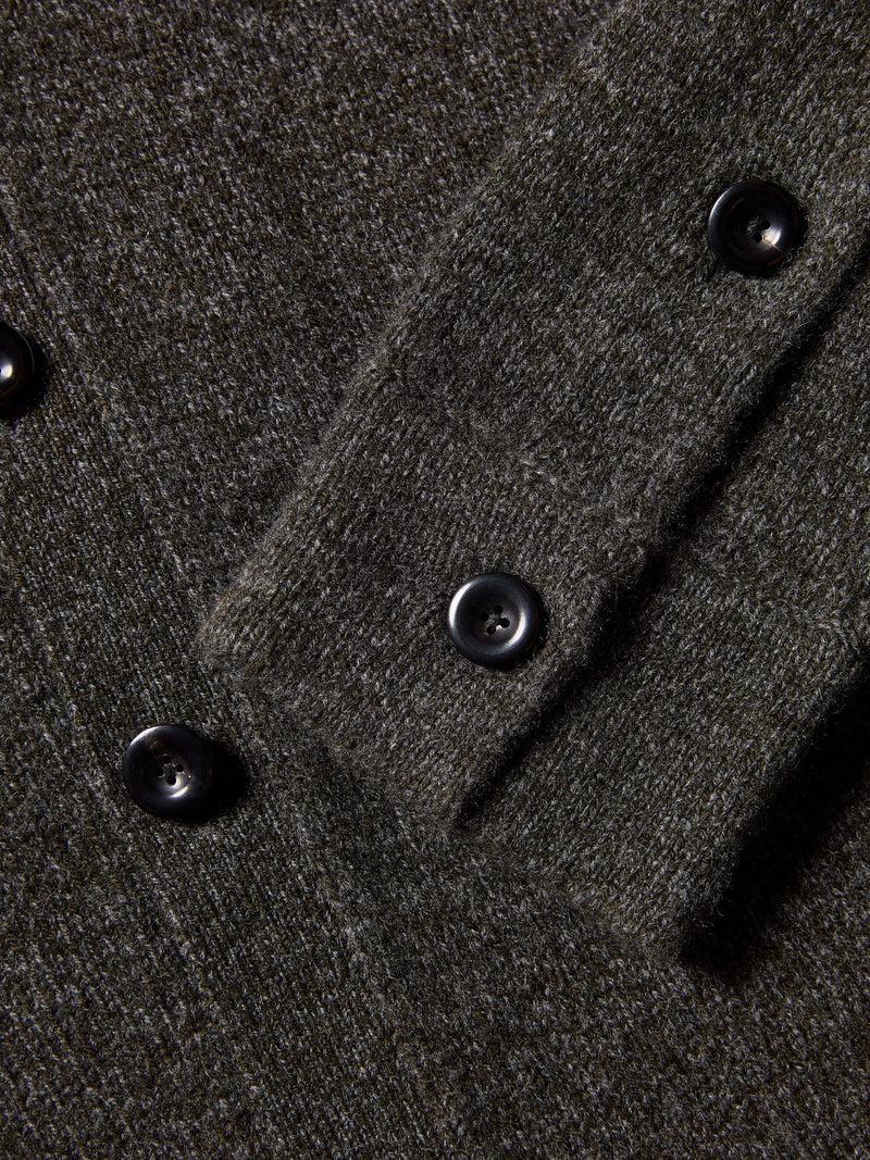 Wool Cashmere Sweater Overshirt - Charcoal Melange Product Image