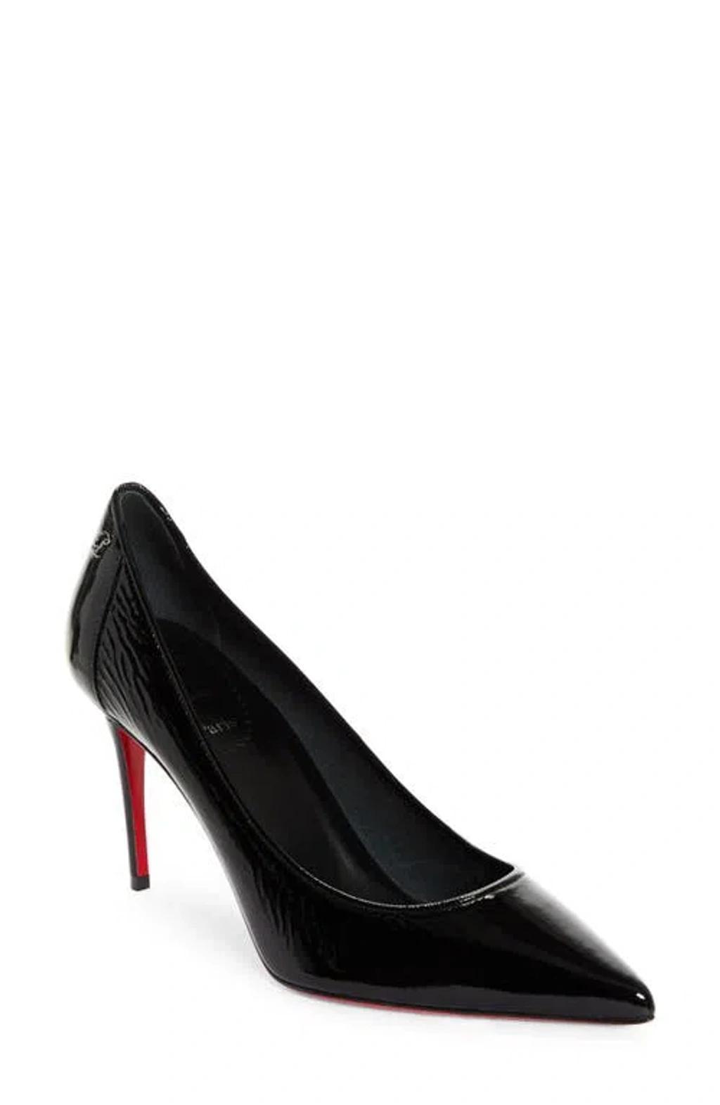 CHRISTIAN LOUBOUTIN Pigalle Patent Leather Pumps 85 In Black Product Image