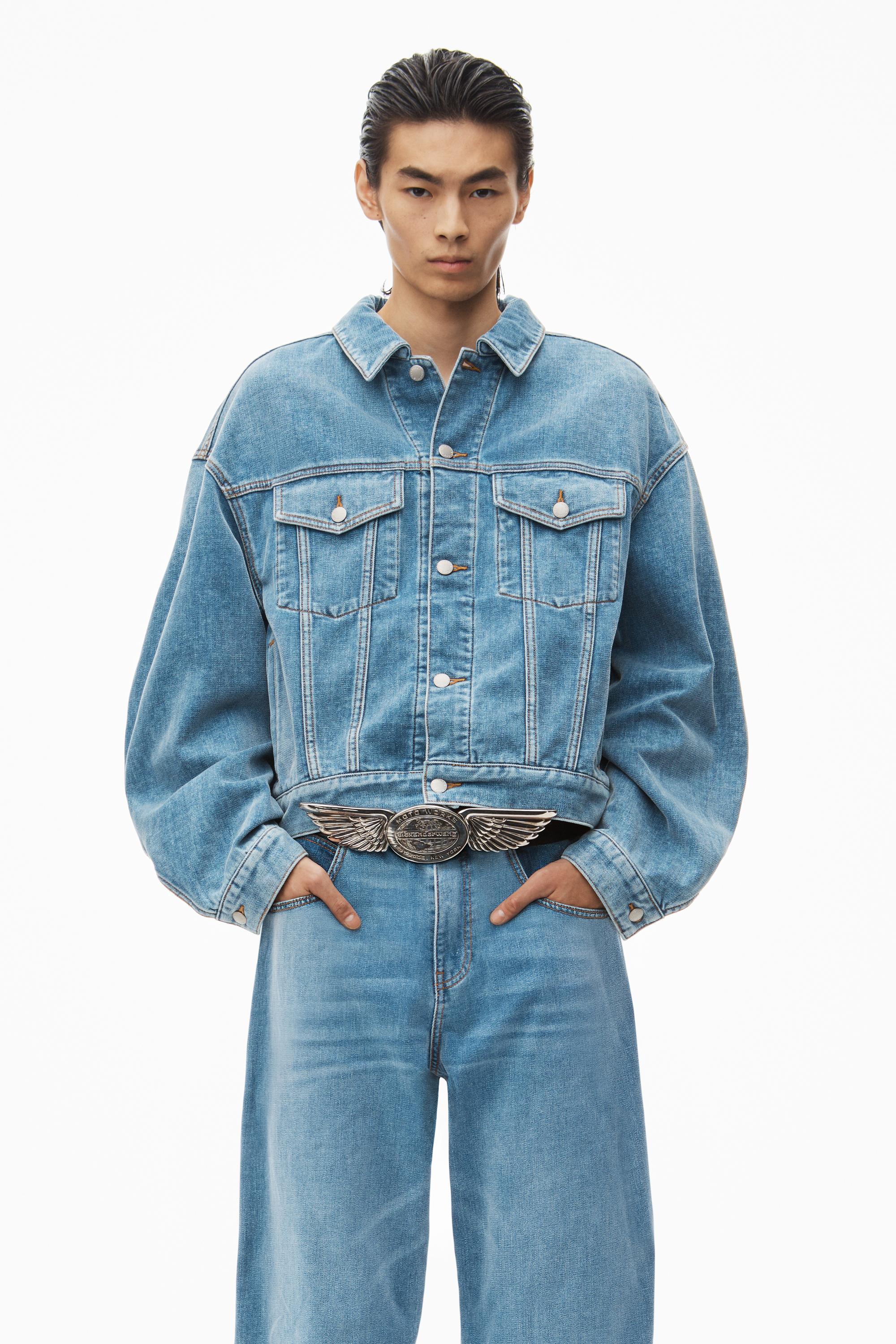 High-waist Ballon Jeans In Brushed Denim Product Image