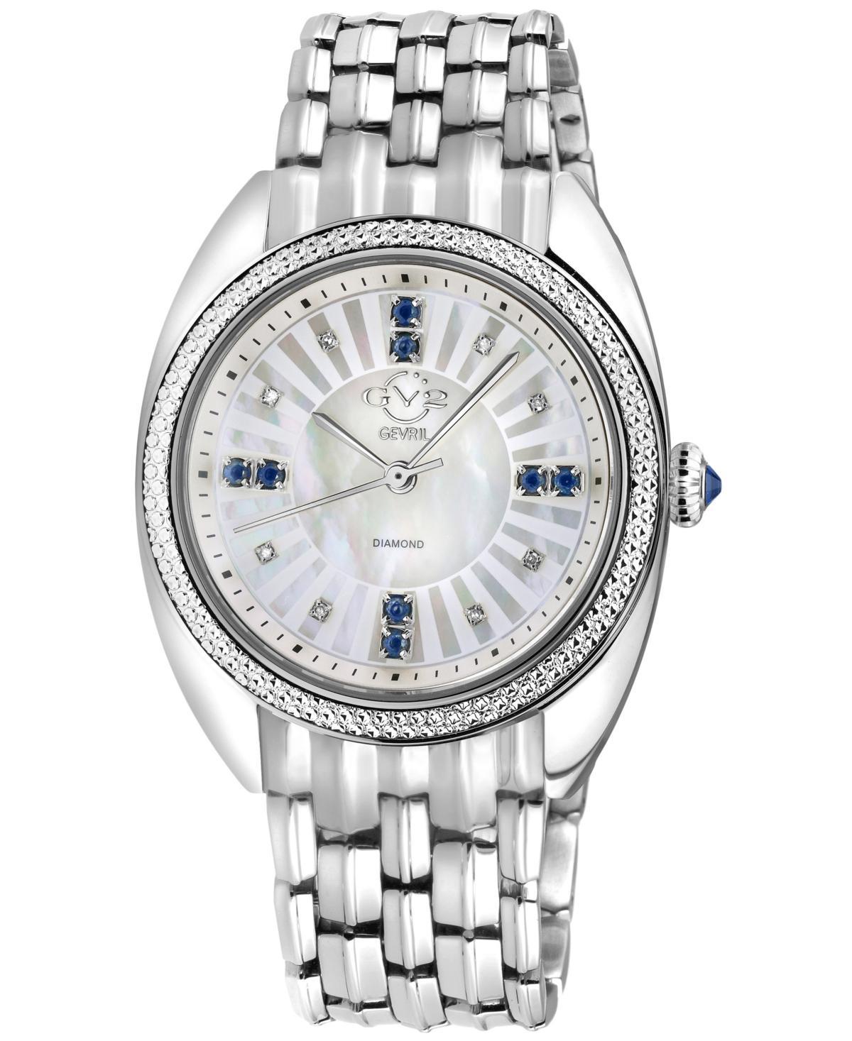 GV2 by Gevril Womens Palermo Swiss Quartz Silver-Tone Stainless Steel Watch 35mm Product Image