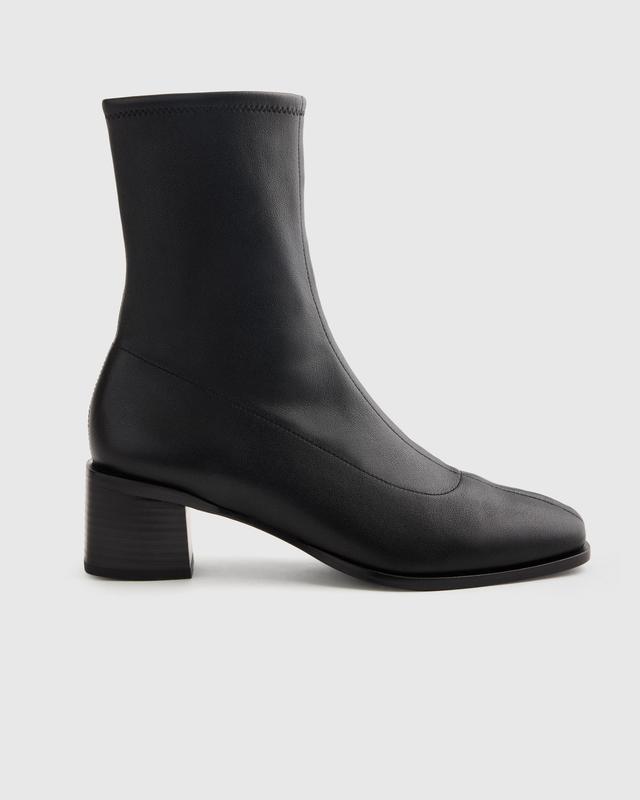 Italian Leather Stretch Sock Bootie Product Image