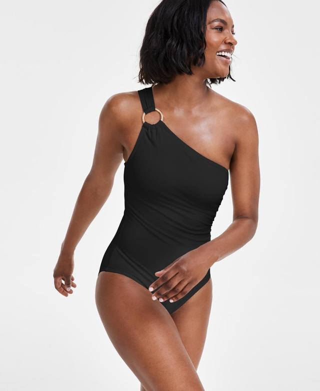 Michael Michael Kors Embellished One-Shoulder Underwire One-Piece Swimsuit Product Image